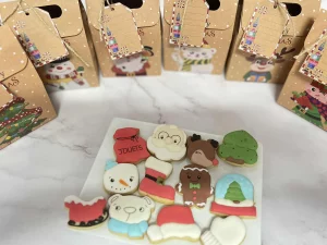 boîtes de biscuits de Noël décorés