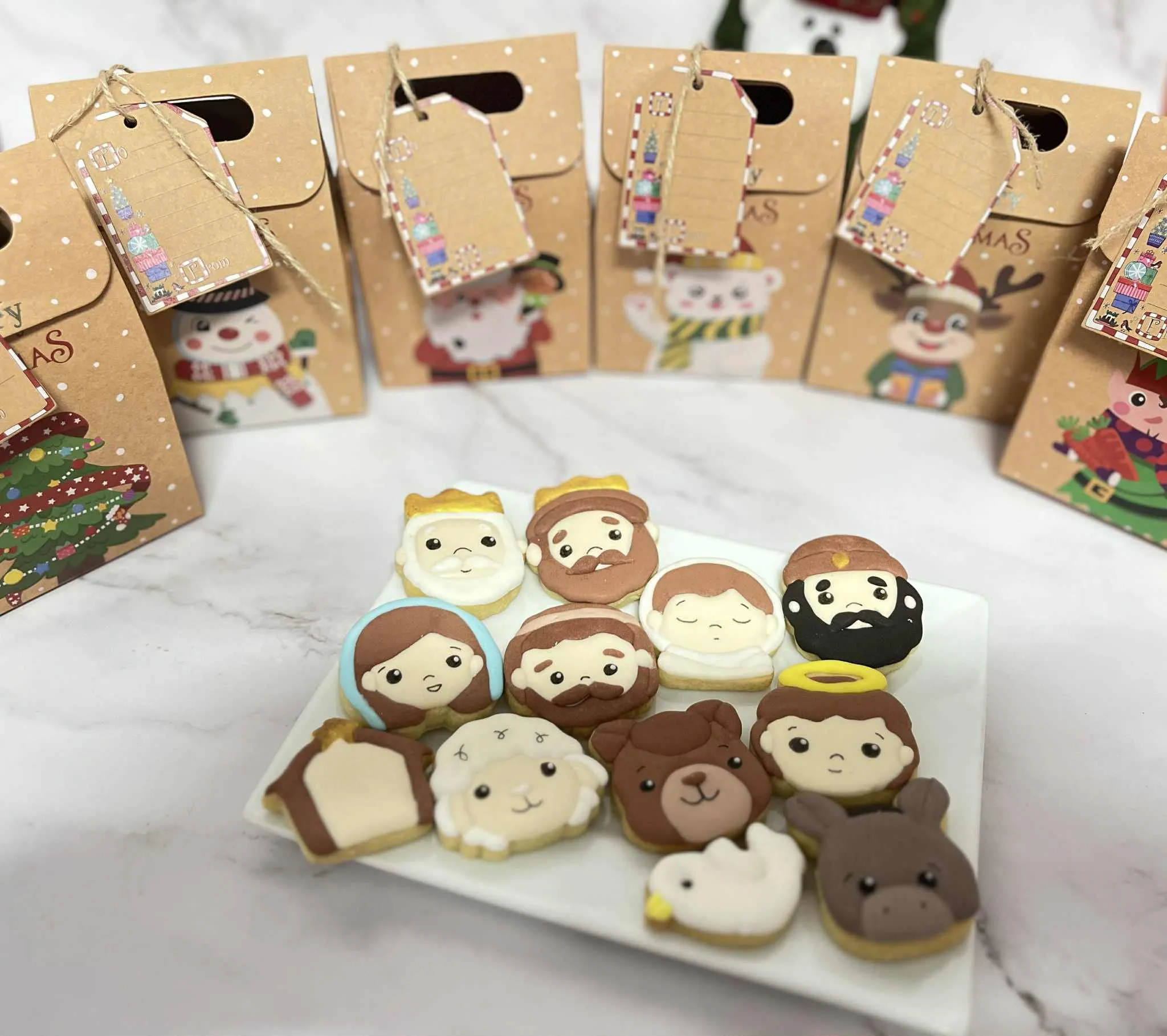 boîtes de biscuits de Noël décorés – Image 2